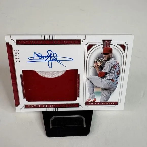 2019 National Treasures Material 24/99 Enyel de los Santos #23 Rookie Auto RC - Picture 1 of 4